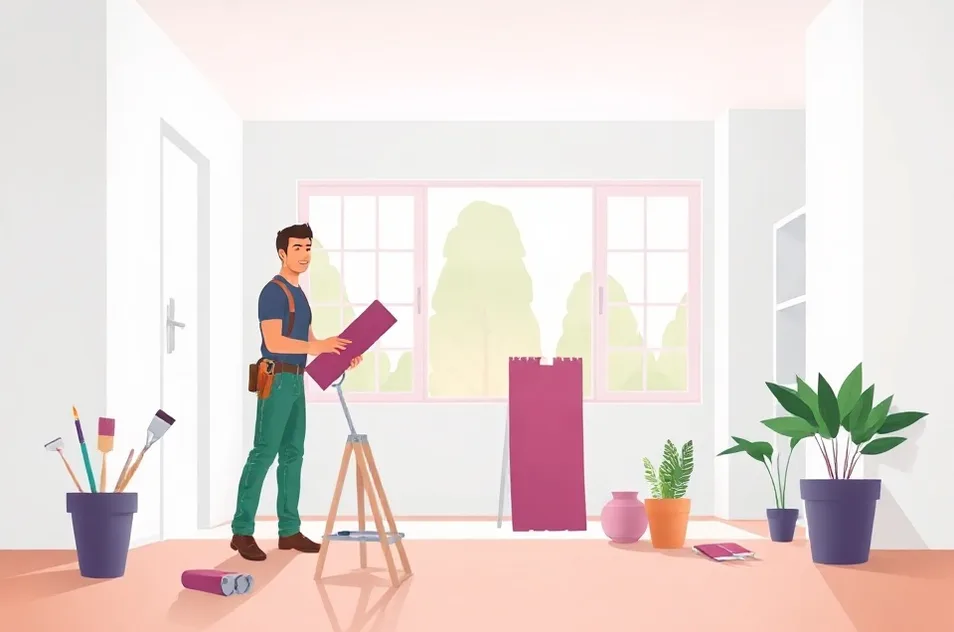 Intérieur rénové après travaux de peinture à Carcassonne